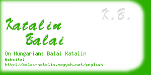 katalin balai business card